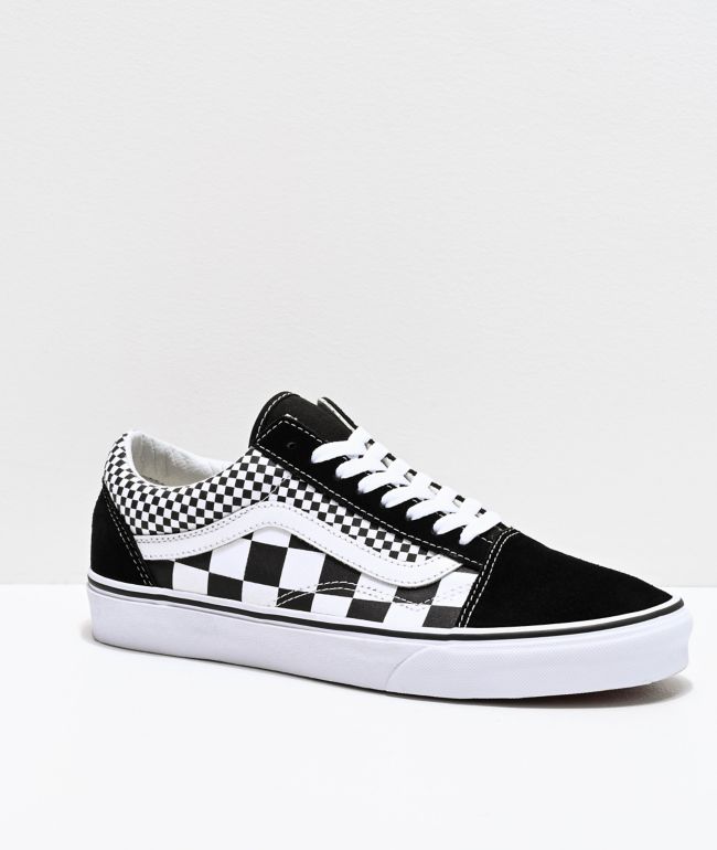 black and checkered vans